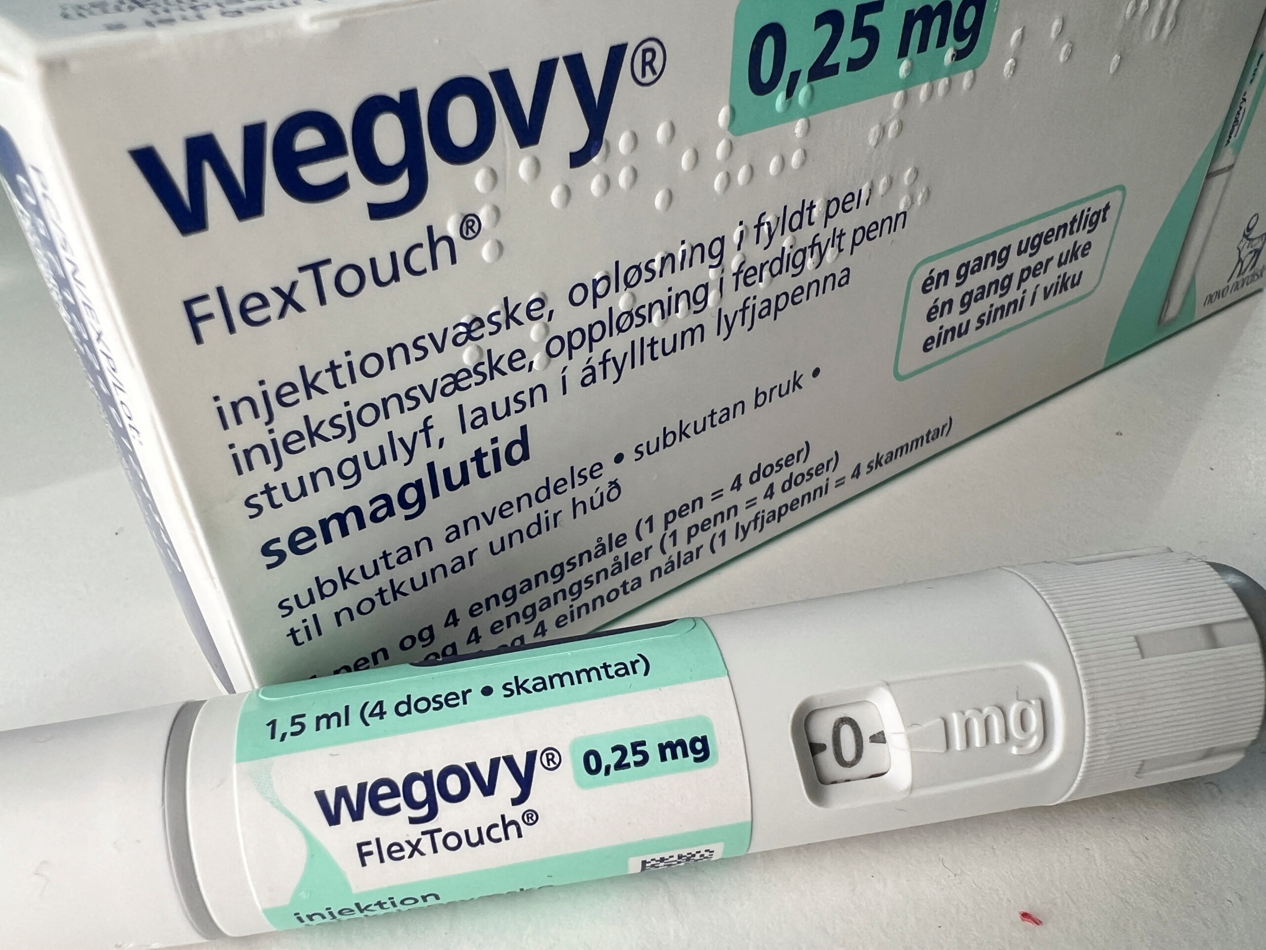 FILE PHOTO: A injection pen of Novo Nordisk's weight-loss drug Wegovy is shown in this photo illustration in Oslo FILE PHOTO: A 0.25 mg injection pen of Novo Nordisk's weight-loss drug Wegovy is shown in this photo illustration in Oslo, Norway, September 1, 2023. REUTERS/Victoria Klesty/Illustration/File Photo
